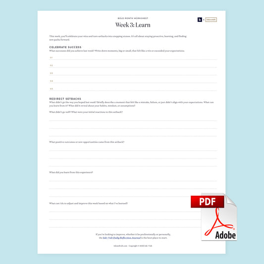 Ink+Volt x Leigh Burgess BOLD Month Digital Worksheets