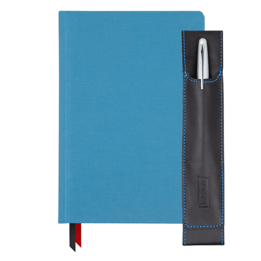 2024 Goal Planner & Quiver Pen Holder Bundle blue slate