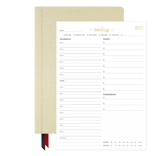 2024 Goal Planner & Today Organizer Pad Bundle antique gold