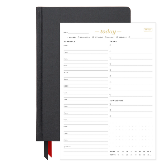 2024 Goal Planner & Today Organizer Pad Bundle black