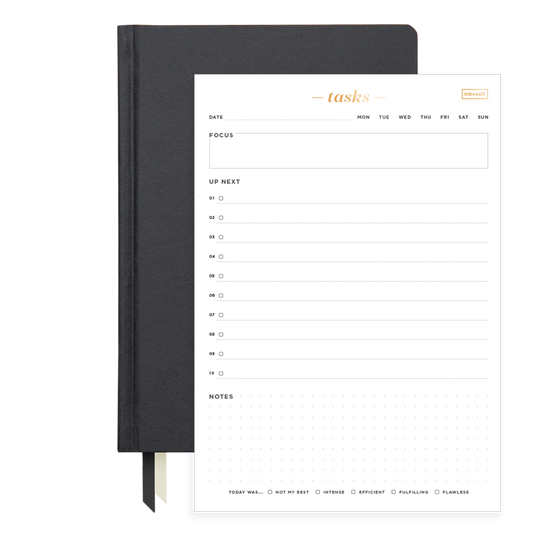 2025 Planner & Daily Task Pad Bundle black