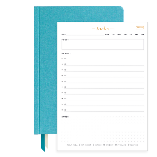 2025 Planner & Daily Task Pad Bundle Caribbean Blue