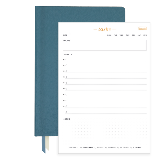 2025 Planner & Daily Task Pad Bundle Midnight Jade