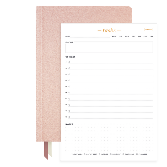 2025 Planner & Daily Task Pad Bundle Rose Quartz