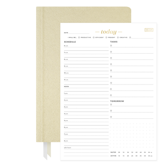 2024 Goal Planner & Today Organizer Pad Bundle antique gold