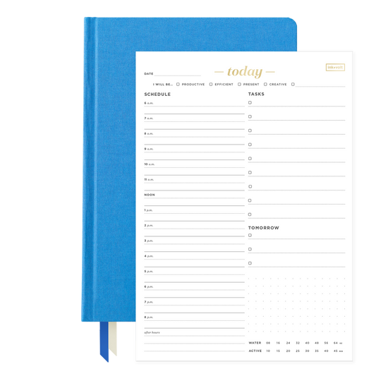 2024 Goal Planner & Today Organizer Pad Bundle azure