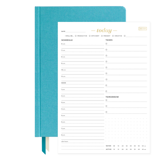 2024 Goal Planner & Today Organizer Pad Bundle caribbean blue