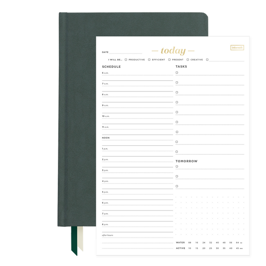 2024 Goal Planner & Today Organizer Pad Bundle green