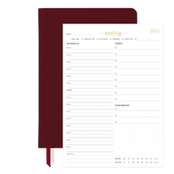 2024 Goal Planner & Today Organizer Pad Bundle merlot