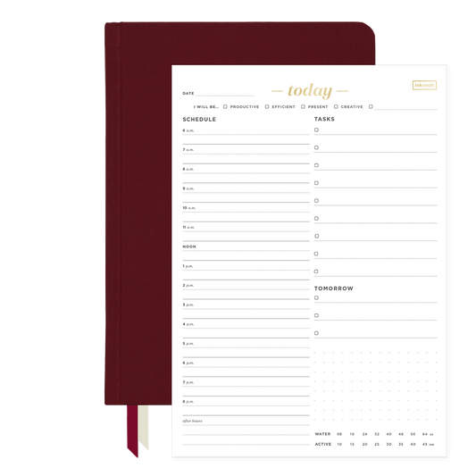 2024 Goal Planner & Today Organizer Pad Bundle merlot