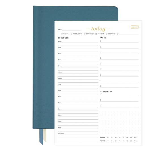 2024 Goal Planner & Today Organizer Pad Bundle Midnight Jade