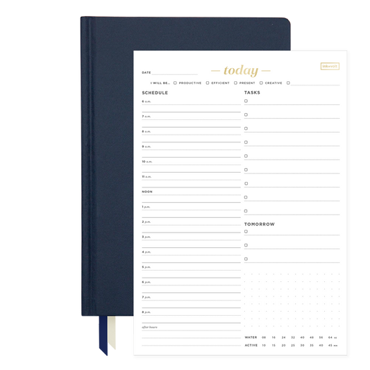 2024 Goal Planner & Today Organizer Pad Bundle navy