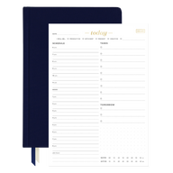 August-July Goal Planner & Today Organizer Pad Bundle navy bookcloth