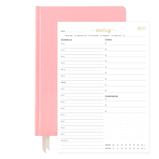 2024 Goal Planner & Today Organizer Pad Bundle peony