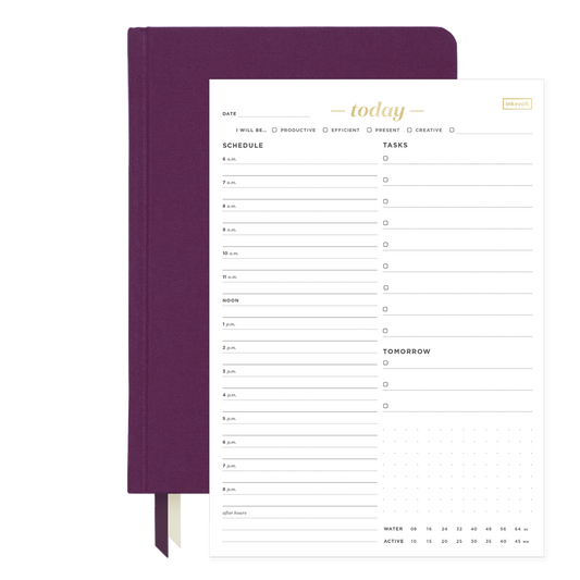 2024 Goal Planner & Today Organizer Pad Bundle plum