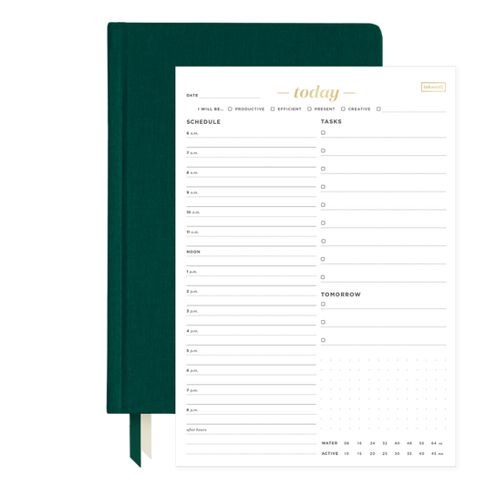 2024 Goal Planner & Today Organizer Pad Bundle spruce