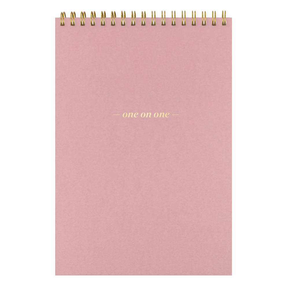One On One Spiral Notepad Old Rose