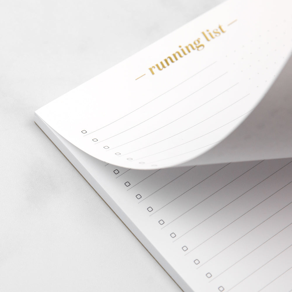 Notepad Running Running List Pad – Ink+Volt
