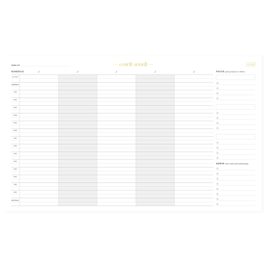 ink+volt work week deskpad