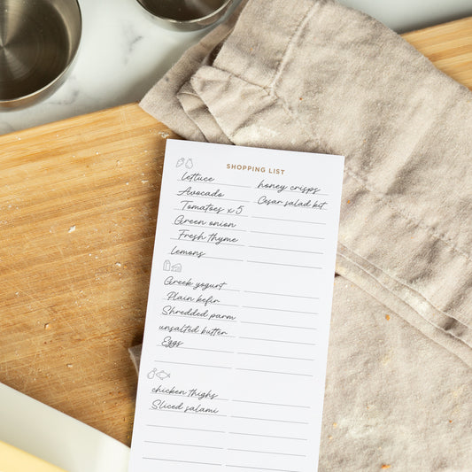 Meal Planning Pad shopping list