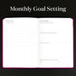 Goal Planner August-July - Bookcloth Cover monthly goals