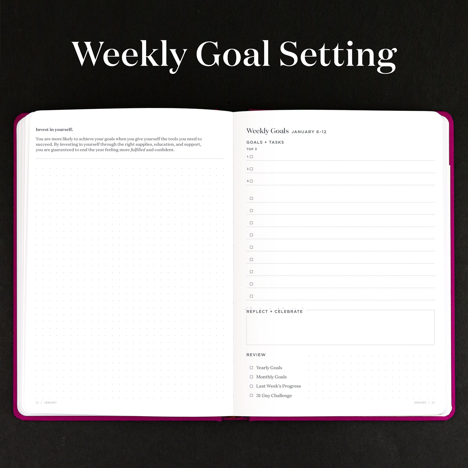 Goal Planner 2025 Weekly Goal Setting