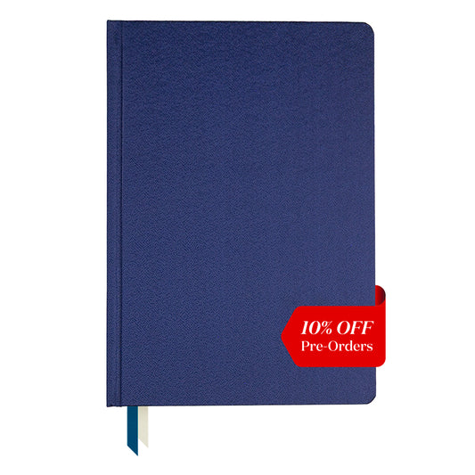 Indigo Silk planner with a red discount label on a white background