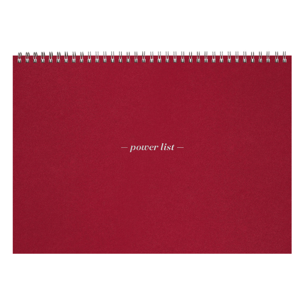 Power List Spiral Deskpad Maple Red