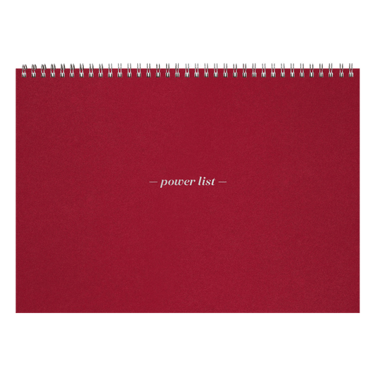 Power List Spiral Deskpad Maple Red