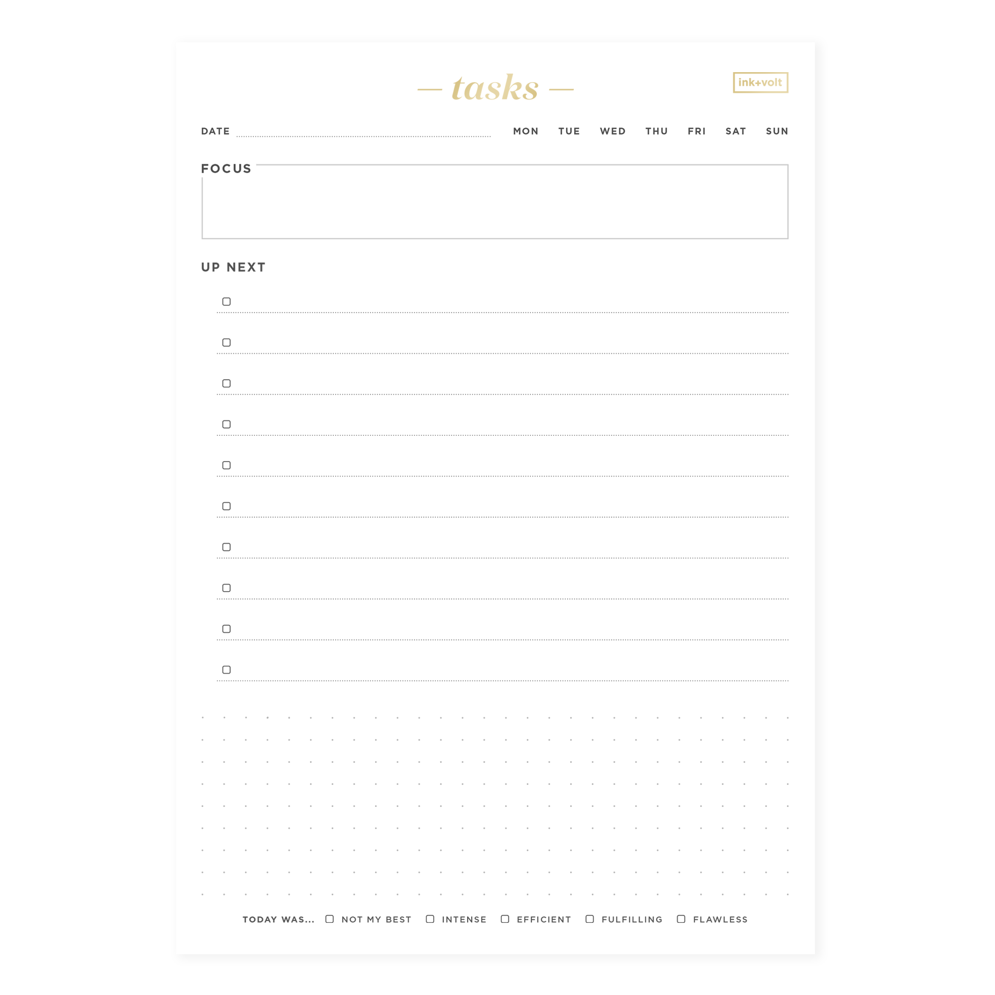 Daily Task Pad – Ink+Volt