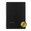 A black spiral-bound notebook with a textured matte cover, featuring gold foil branding for 'task | inkvolt' near the bottom left and a gold circular 'Limited Edition Cover' sticker on the bottom right, set against a plain white background.