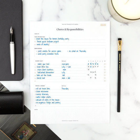 Ink Volt Chores Amp Responsibilities Digital Worksheet