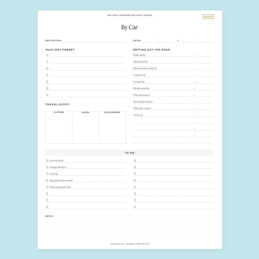 Ink+Volt Weekend Getaway Travel Digital Worksheet page 2