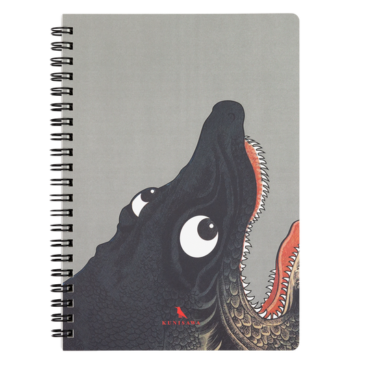 OG Manga Spiral Notebook - Ukiyo-e x Kunisawa alligator shark