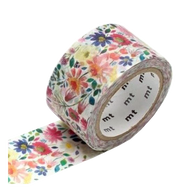 Washi Tape-Watercolor bluebell zinnia