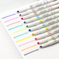Zebra Double Ended Mildliner Markers - Assorted 10-Pack fresh swatch