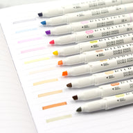 Zebra Double Ended Mildliner Markers - Assorted 10-Pack neutral swatch