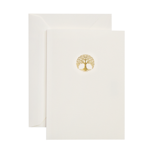 Gold Foil Tree - Blank Card Set