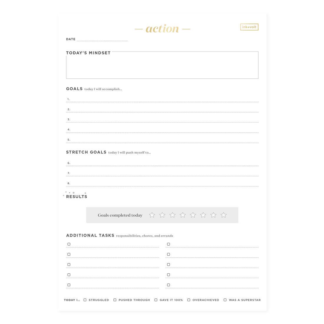 Action Pad – Ink+Volt