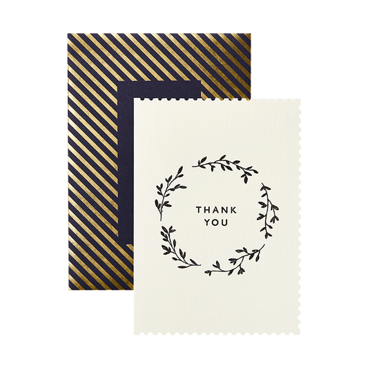 Deco Wreath - Thank You Card Set
