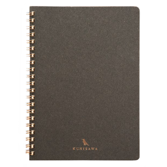 Kunisawa Find Ring Note - Spiral Notebook charcoal
