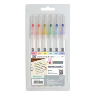 Kuretake Clean Color Dot Single Tip - Assorted 6-Pack mild