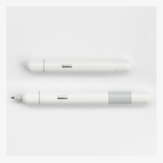 Lamy Pico Ballpoint Pen white collapsed and extended