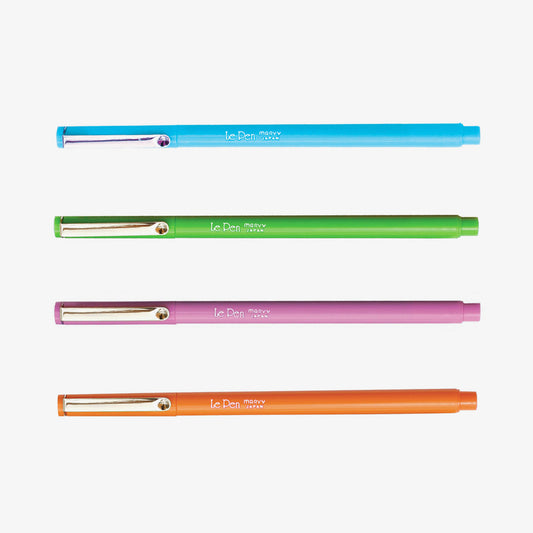 Le Pen Brights 4 pack blue green purple and orange