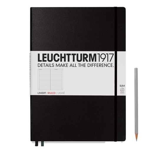 Leuchtturm1917 Master Slim Hardcover Notebook black lined