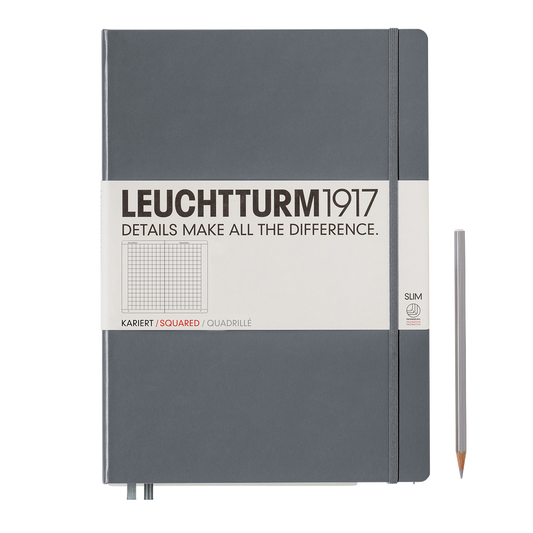 Leuchtturm1917 Master Slim Hardcover Notebook anthracite grid
