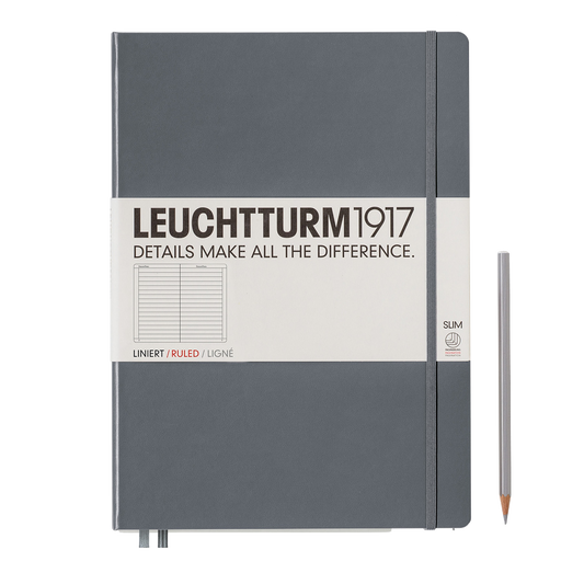 Leuchtturm1917 Master Slim Hardcover Notebook anthracite lined