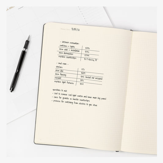 Leuchtturm1917 Hardcover Master Slim Ruled Notebook Black