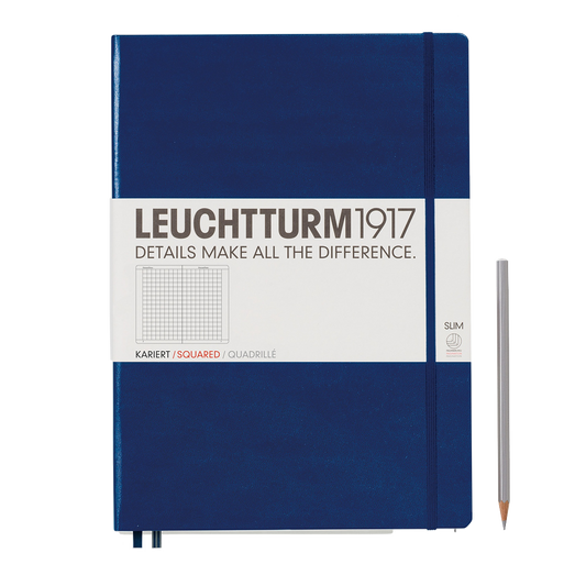 Leuchtturm1917 Master Slim Hardcover Notebook navy grid