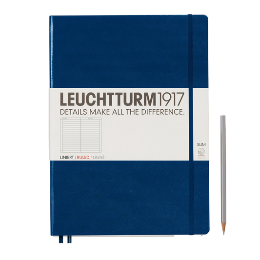 Leuchtturm1917 Master Slim Hardcover Notebook navy lined